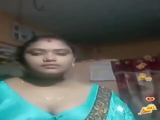 Tamil indický velké krásné ženy modrý silky blouse žít, špinavý klip 02