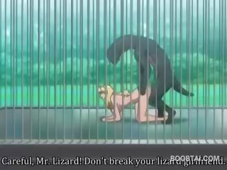 Busty Anime lady Cunt Nailed Hard By Monster At The Zoo