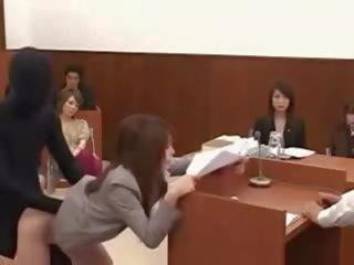 Japanese seductress Lawyer Gets Fucked By A Invisible Man