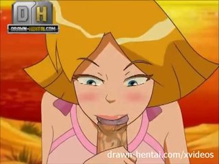 Totally spies x 額定 夾 - 海灘 通話 女孩 clover