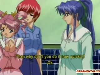Japānieši anime izpaužas spanked līdz viņai jauns sieviete