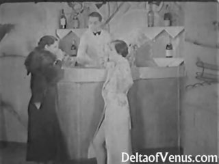 แท้จริง วินเทจ ผู้ใหญ่ วีดีโอ 1930s - ผู้หญิงสองผู้ชายหนึ่ง เซ็กส์สามคน