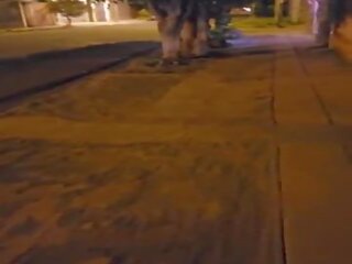 A couple has xxx film in public&period; Stepdaughter sucks her stepfather's dick on the street&period; Anal sex on the terrace of the building&period; Blowjob in public&comma; outside doors&period; Part 2-2&period; Slutty teen playing with my dick outdoor