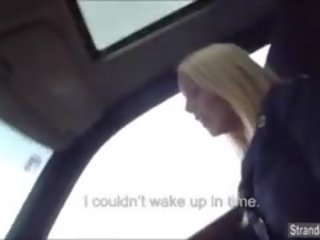 Blonde Stewardess Has First Time Car dirty video